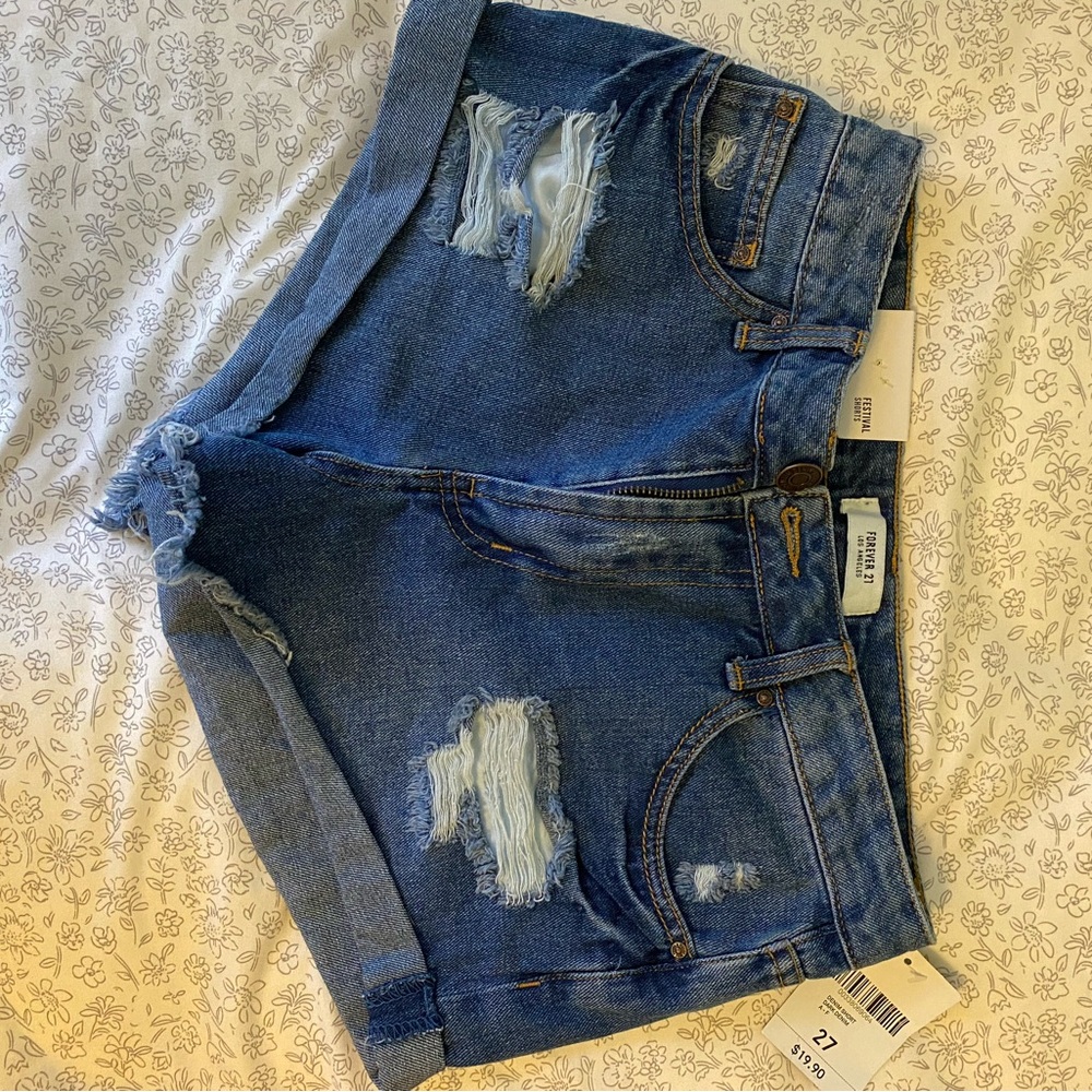 Women's Blue Denim Shorts